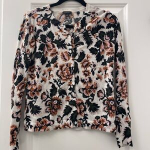 Ann Taylor Factory Floral Knit Sweater